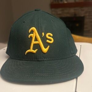 Oakland A's Authentic Green & Yellow Baseball Cap